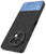 Mobizang Soft Fabric & Leather Hybrid Protective Back Cover for OnePlus 13R | Shockproof Slim Hard Anti Slip Back Case (Black,Blue)
