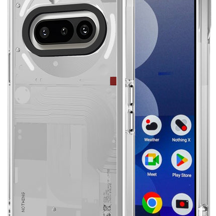 Mobizang Warrior Acrylic Clear Back Cover For Nothing Phone 3A 5G | Slim Shockproof [Military Grade Protection] Hybrid Bumper Case (Clear Sides)