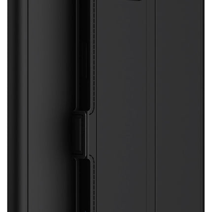 Mobizang Noble Slim Magnetic Leather Flip Case Cover for Apple iPhone 16E | Card Holder Stand Flip Wallet Case (Black)