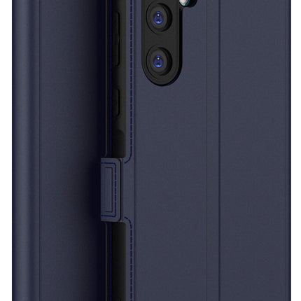 Mobizang Noble Slim Magnetic Leather Flip Case Cover for Samsung Galaxy A35 (5G) | Card Holder Stand Flip Wallet Case (Blue)