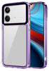 Kapa Warrior Acrylic Clear Back Cover For Poco X6 Neo (5G) | Slim Shockproof [Military Grade Protection] Hybrid Bumper Case (Purple Sides)