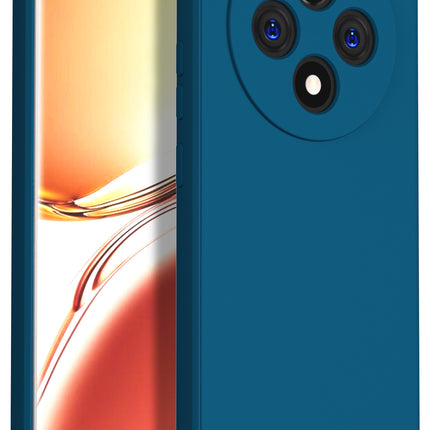 Mobizang Matte Protective Lens Flexible Back Cover for Oppo F27 Pro / Oppo F27 Pro Plus | Slim Silicone with Soft Lining Shockproof Full Body Bumper Case (Blue)