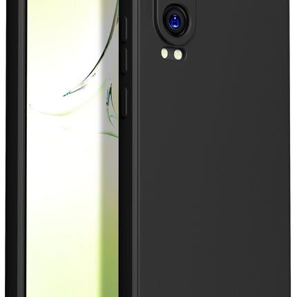 Mobizang Matte Protective Lens Flexible Back Cover for OnePlus Nord CE 4 Lite | Slim Silicone with Soft Lining Shockproof Full Body Bumper Case (Black)