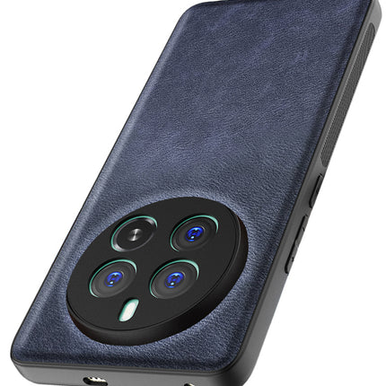 Kapa Tux Leather Back Cover for Realme 12 PRO / 12 PRO PLUS | Slim Shockproof Camera Protection Bumper Case (Blue)