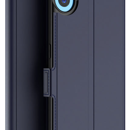 Mobizang Noble Slim Magnetic Leather Flip Case Cover for Nothing CMF Phone 1 | Card Holder Stand Flip Wallet Case (Blue)
