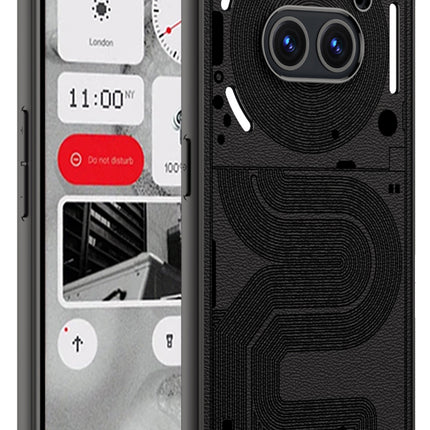 Kapa Leather Back Cover for Nothing Phone 2A | Slim Shockproof Camera Protection Bumper Case (Black)
