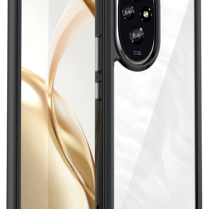 Mobizang Unicorn Acrylic Clear Back Cover For Honor 200 (5G) | Slim Shockproof [Military Grade Protection] Hybrid Bumper Case (Black Sides)