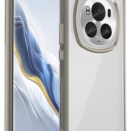 Mobizang Unicorn Acrylic Clear Back Cover For Honor Magic 6 PRO | Slim Shockproof [Military Grade Protection] Hybrid Bumper Case (Grey Sides)
