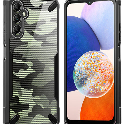 Mobizang Bull Camouflage Back Cover for Samsung Galaxy A35 (5G) | [Military Grade Protection] Shock Proof Slim Hybrid Bumper Case (Black)