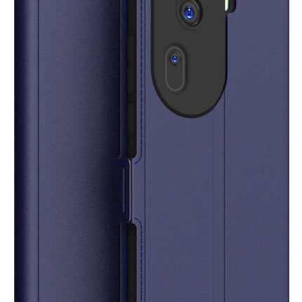 Kapa Noble Slim Magnetic Leather Flip Case Cover for Oppo Reno 11 PRO (5G) | Card Holder Stand Flip Wallet Case (Blue)
