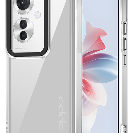 Kapa Warrior Acrylic Clear Back Cover For Oppo F25 Pro (5G) | Slim Shockproof [Military Grade Protection] Hybrid Bumper Case (Clear Sides)