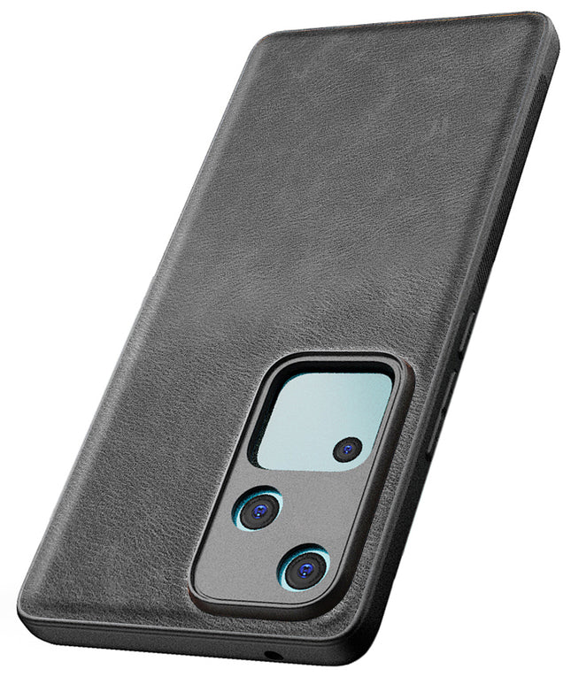 Mobizang Tux Leather Back Cover for Vivo V30 (5G) | Slim Shockproof Camera Protection Bumper Case (Grey)