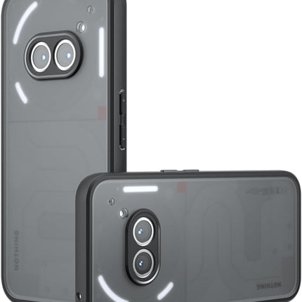 Mobizang Shield Frosted Acrylic Back Shock Proof Case Cover for Nothing Phone 2A (Black)