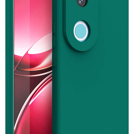 Mobizang Matte Protective Lens Flexible Back Cover for Vivo V50 / V50E 5G | Slim Silicone with Soft Lining Shockproof Full Body Bumper Case (Green)