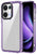 Mobizang Warrior Acrylic Clear Back Cover For Oppo Reno 13 Pro 5G | Slim Shockproof [Military Grade Protection] Hybrid Bumper Case (Purple Sides)