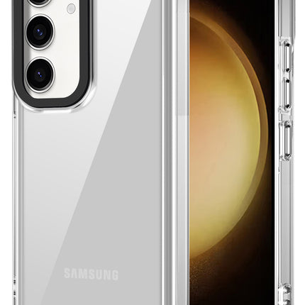 Mobizang Warrior Acrylic Clear Back Cover For Samsung Galaxy A55 (5G) | Slim Shockproof [Military Grade Protection] Hybrid Bumper Case (Clear Sides)