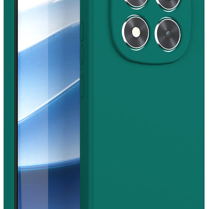Mobizang Matte Protective Lens Flexible Back Cover for Redmi Note 14 Pro (5G) | Slim Silicone with Soft Lining Shockproof Full Body Bumper Case (Green)