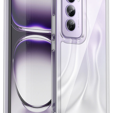 Mobizang Unicorn Acrylic Clear Back Cover For Oppo Reno 12 Pro (5G) | Slim Shockproof [Military Grade Protection] Hybrid Bumper Case (Clear Sides)