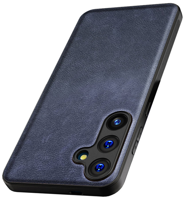 Kapa Tux Leather Back Cover for Samsung Galaxy A55 (5G) | Slim Shockproof Camera Protection Bumper Case (Blue)