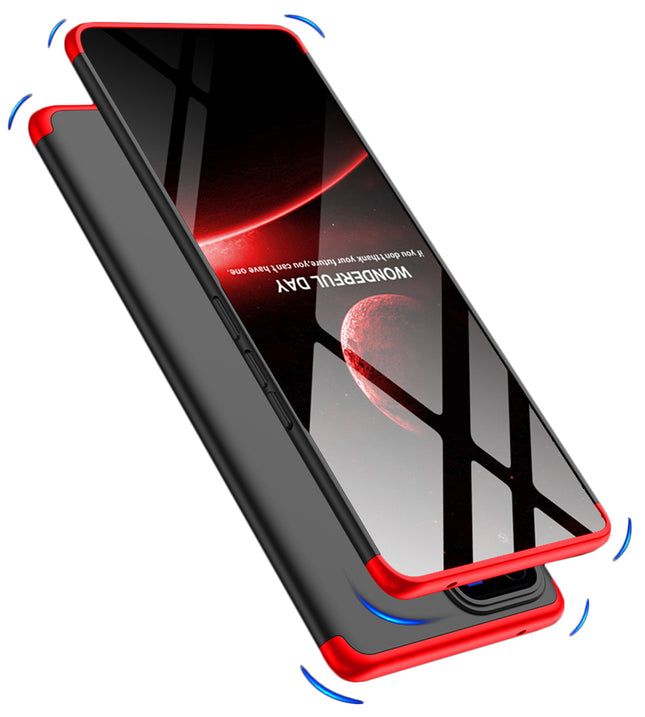 Kapa Double Dip Full 360 Protection Back Case Cover for Vivo V30 (5G) / Vivo 30 Pro (5G) (Red , Black)