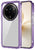 Mobizang Warrior Acrylic Clear Back Cover For Realme 14 Pro+ (Plus) 5G | Slim Shockproof [Military Grade Protection] Hybrid Bumper Case (Purple Sides)
