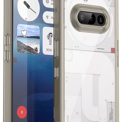 Mobizang Unicorn Acrylic Clear Back Cover For Nothing Phone 3A 5G | Slim Shockproof [Military Grade Protection] Hybrid Bumper Case (Grey Sides)