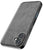 Mobizang Tux Leather Back Cover for Apple iPhone 16 Plus | Slim Shockproof Camera Protection Bumper Case (Grey)