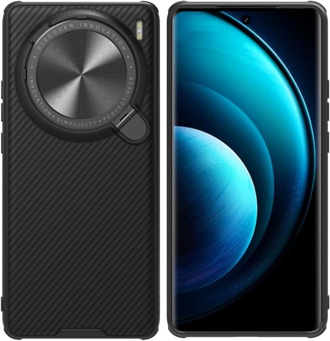 KAPA Camshield Prop Back Cover for Vivo X100 Pro (5G) | Inbuilt Shockproof Lens Protection Case (Black)