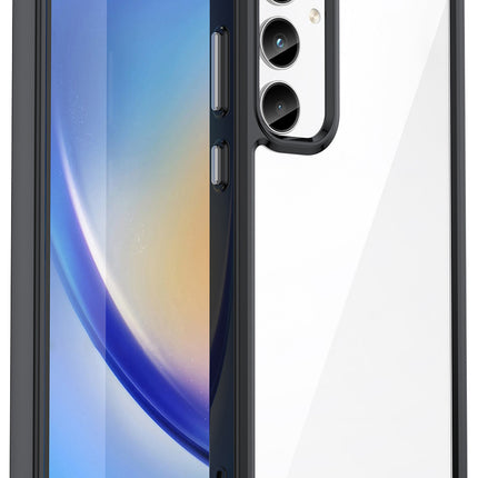 Mobizang Unicorn Acrylic Clear Back Cover For Samsung Galaxy A35 (5G) | Slim Shockproof [Military Grade Protection] Hybrid Bumper Case (Black Sides)