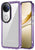 Mobizang Warrior Acrylic Clear Back Cover For Vivo V50 5G | Slim Shockproof [Military Grade Protection] Hybrid Bumper Case (Purple Sides)