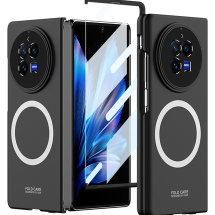 Mobizang Ultra Thin + Wireless Charging Magsafe Back Case for  Vivo X Fold 3 PRO | Full Body Protection Hard Back Cover, Black