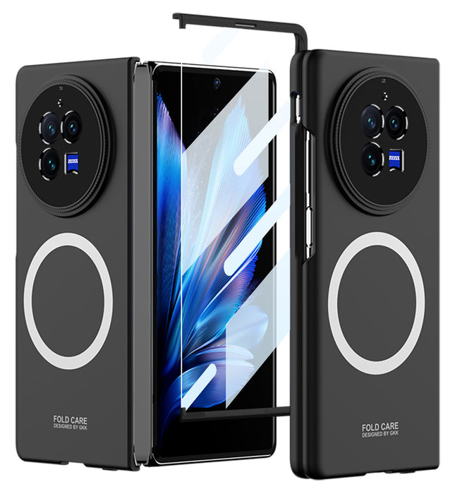 Mobizang Ultra Thin + Wireless Charging Magsafe Back Case for  Vivo X Fold 3 PRO | Full Body Protection Hard Back Cover, Black