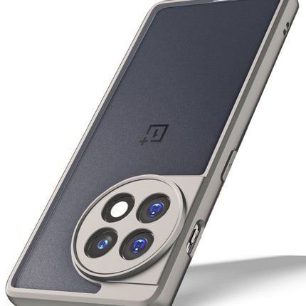 Mobizang Hawkeye Clear Back Cover for OnePlus 11R | Camera Lens Protector Shockproof Slim Clear Case Cover (Grey Sides)