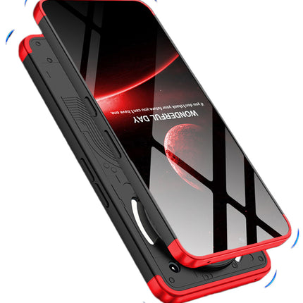 Mobizang Double Dip Full 360 Protection Back Case Cover for Nothing Phone 3A Pro (Red,Black)