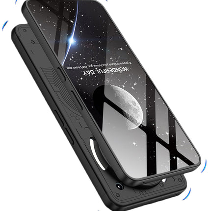 Mobizang Double Dip Full 360 Protection Back Case Cover for Nothing Phone 3A Pro (Black)