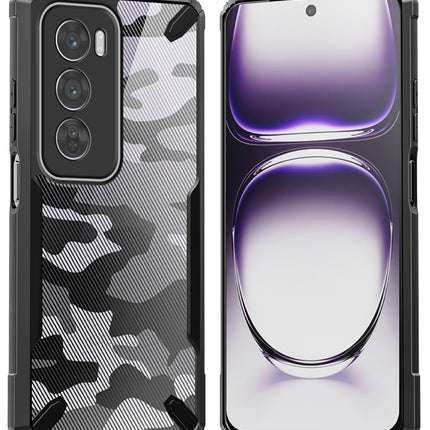 Mobizang Bull Camouflage Back Cover for Oppo Reno 12 (5G) | [Military Grade Protection] Shock Proof Slim Hybrid Bumper Case (Black)