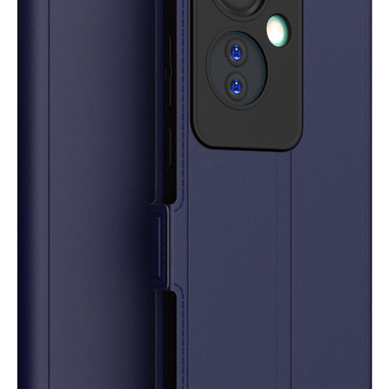 Kapa Noble Slim Magnetic Leather Flip Case Cover for OPPO F25 Pro (5G) | Card Holder Stand Flip Wallet Case (Blue)