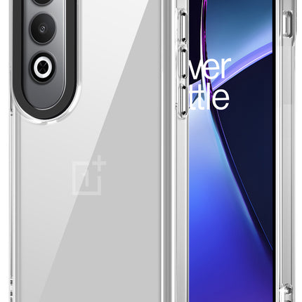 Mobizang Warrior Acrylic Clear Back Cover For OnePlus Nord CE4 | Slim Shockproof [Military Grade Protection] Hybrid Bumper Case (Clear Sides)