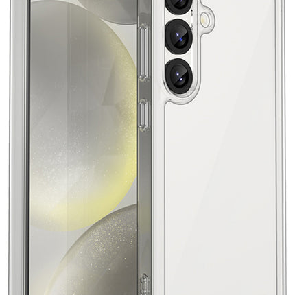 Mobizang Unicorn Acrylic Clear Back Cover For Samsung Galaxy S25 | Slim Shockproof [Military Grade Protection] Hybrid Bumper Case (Clear Sides)