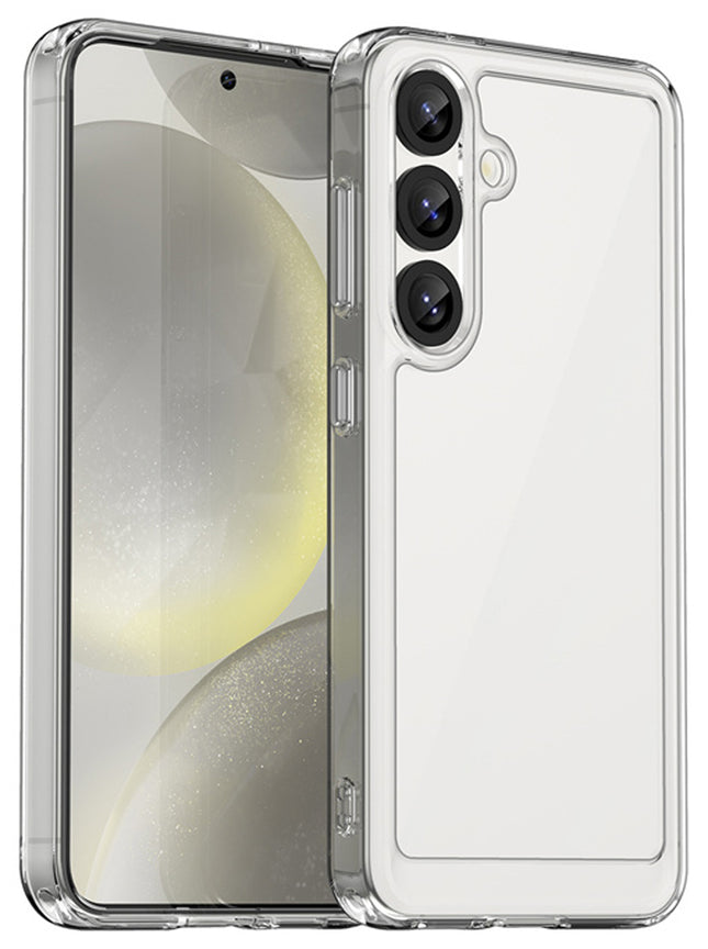 Mobizang Unicorn Acrylic Clear Back Cover For Samsung Galaxy S25 | Slim Shockproof [Military Grade Protection] Hybrid Bumper Case (Clear Sides)