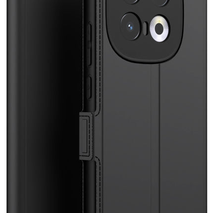 Mobizang Noble Slim Magnetic Leather Flip Case Cover for Iqoo 13 (5G) | Card Holder Stand Flip Wallet Case (Black)