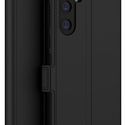 Mobizang Noble Slim Magnetic Leather Flip Case Cover for Samsung Galaxy A55 (5G) | Card Holder Stand Flip Wallet Case (Black)