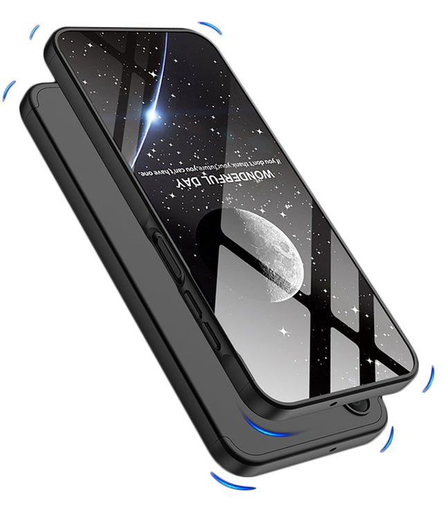 Kapa Double Dip Full 360 Protection Back Case Cover for Samsung Galaxy A25 (5G) (Black)