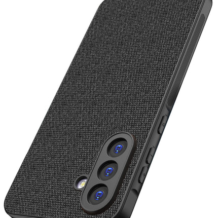 Mobizang Soft Full Fabric Protective Back Case Cover for Samsung Galaxy A16 | Shockproof Slim Hard Anti Slip Back Case (Black)