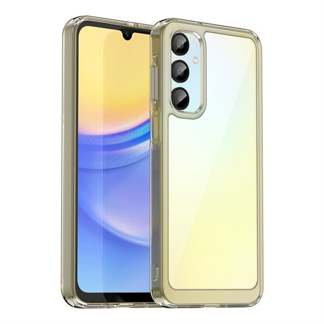 Mobizang Unicorn Acrylic Clear Back Cover For Samsung Galaxy A16 | Slim Shockproof [Military Grade Protection] Hybrid Bumper Case (Grey Sides)