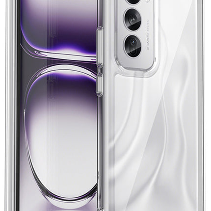 Mobizang Unicorn Acrylic Clear Back Cover For Oppo Reno 12 (5G) | Slim Shockproof [Military Grade Protection] Hybrid Bumper Case (Clear Sides)