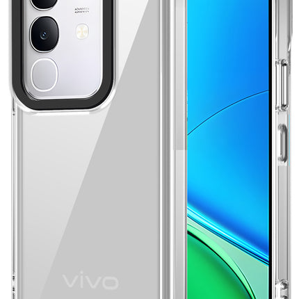Mobizang Warrior Acrylic Clear Back Cover For Vivo T4X 5G | Slim Shockproof [Military Grade Protection] Hybrid Bumper Case (Clear Sides)