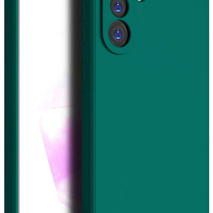 Mobizang Matte Protective Lens Flexible Back Cover for Samsung Galaxy A56 | Slim Silicone with Soft Lining Shockproof Full Body Bumper Case (Green)