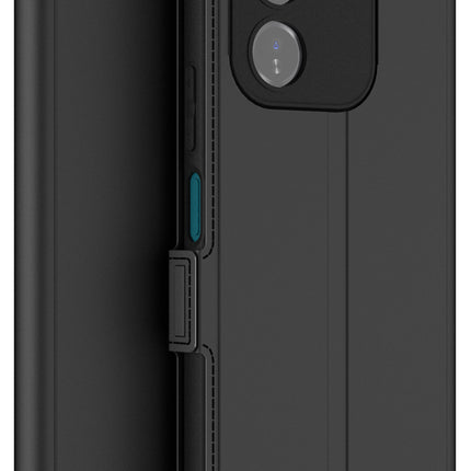Mobizang Noble Slim Magnetic Leather Flip Case Cover for IQOO Z9X | Card Holder Stand Flip Wallet Case (Black)