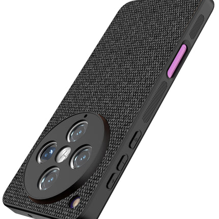 Mobizang Soft Full Fabric Protective Back Case Cover for Oppo Find X8 Pro | Shockproof Slim Hard Anti Slip Back Case (Black)